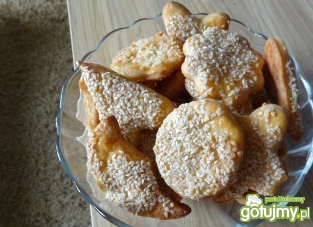 Ciasteczka z sezamemi serem białym