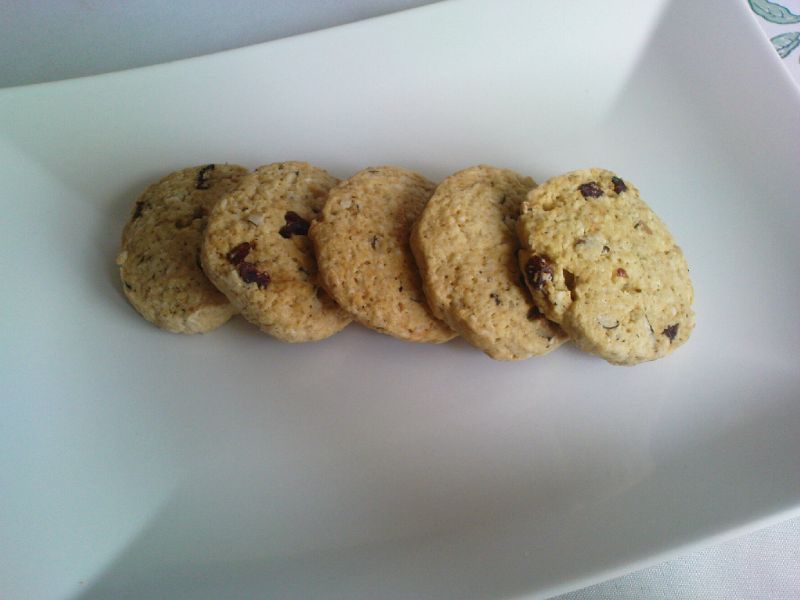 Ciasteczka z żurawiną, orzechami i kokosem