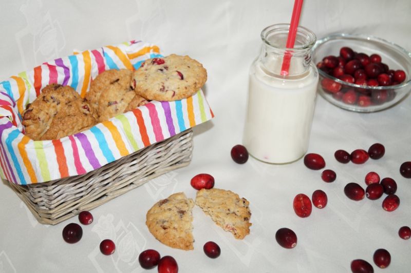 Ciasteczka ze świeżą żurawiną Ciasteczka ze świeżą żurawiną