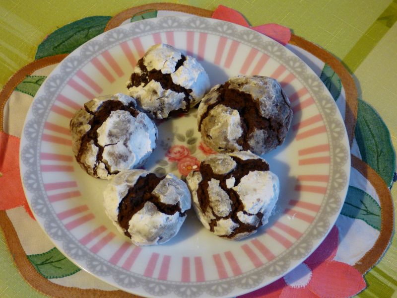 Ciasteczka”Chocolate crinkles” Ciasteczka”Chocolate crinkles”