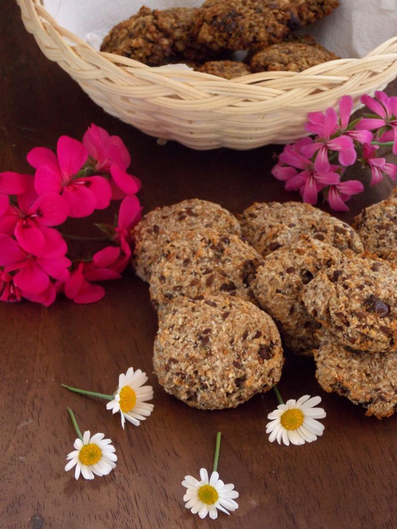Ciastka bananowe z kokosem i siemieniem lnianym  