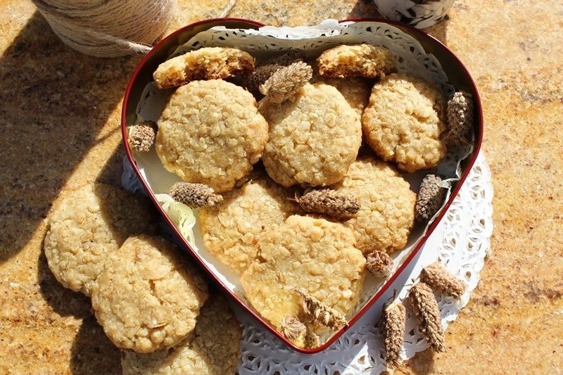 Ciastka owsiane z lawendą