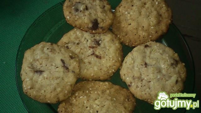 Ciastka owsiano sezamowe Ciastka owsiano sezamowe