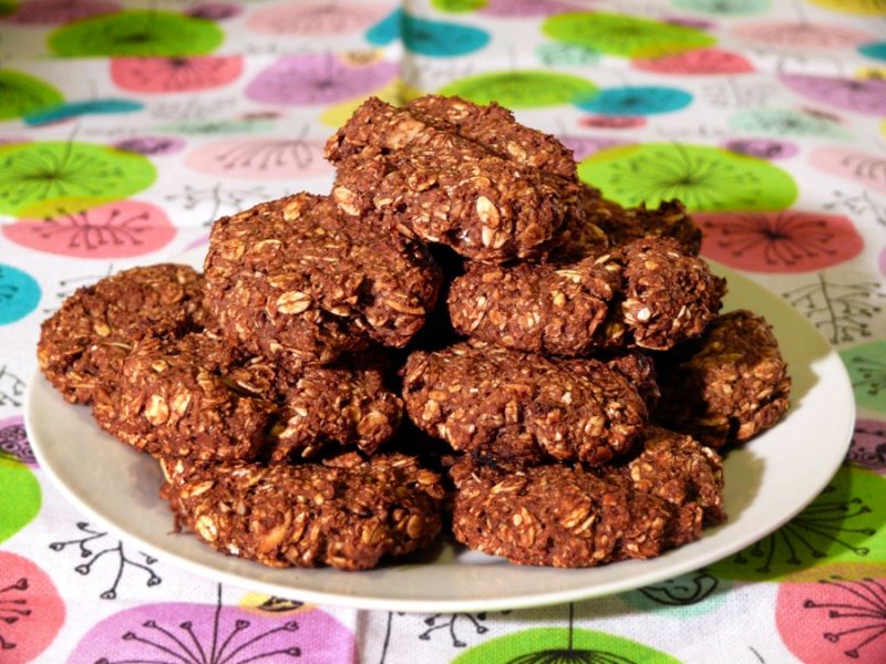 Ciastka z płatków i bananów