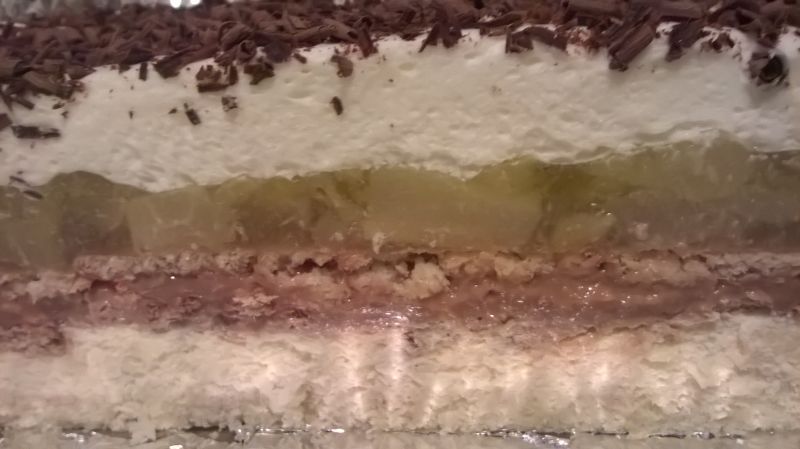 ciasto 3 bit z gruszkami i galaretką