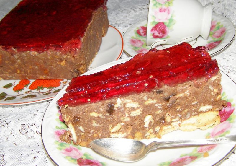 Ciasto bajaderka z nie udanej babki i herbatników