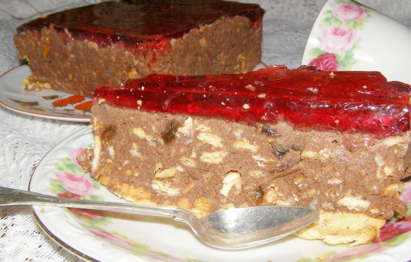 Ciasto bajaderka z nie udanej babki i herbatników