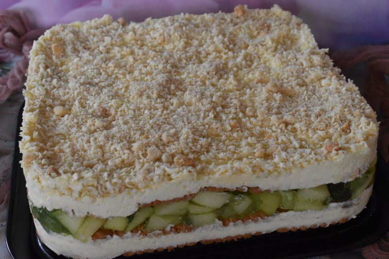 Ciasto bez pieczenia nutka jabłkową