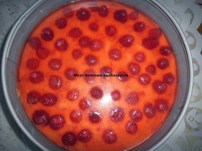 Ciasto bez pieczenia -z malinami i kaszą manną Ciasto bez pieczenia -z malinami i kaszą manną