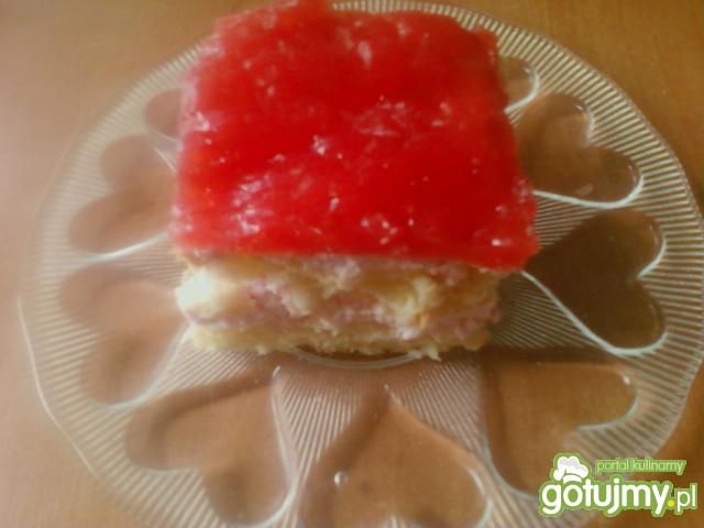 Ciasto biszkoptowo truskawkowe Ciasto biszkoptowo truskawkowe