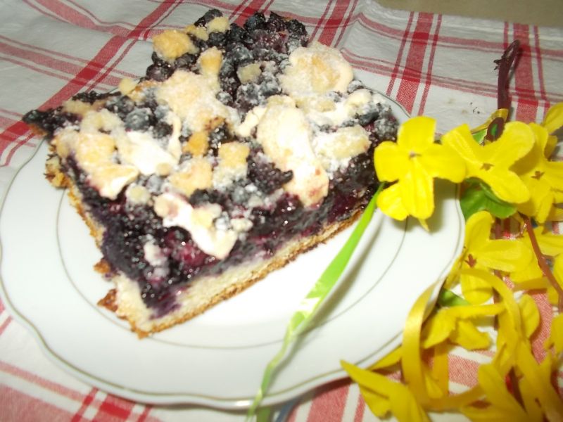 Ciasto borówkowe z posypką