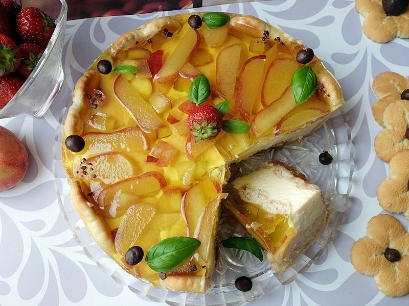 Ciasto brzoskwiniowe na zimno