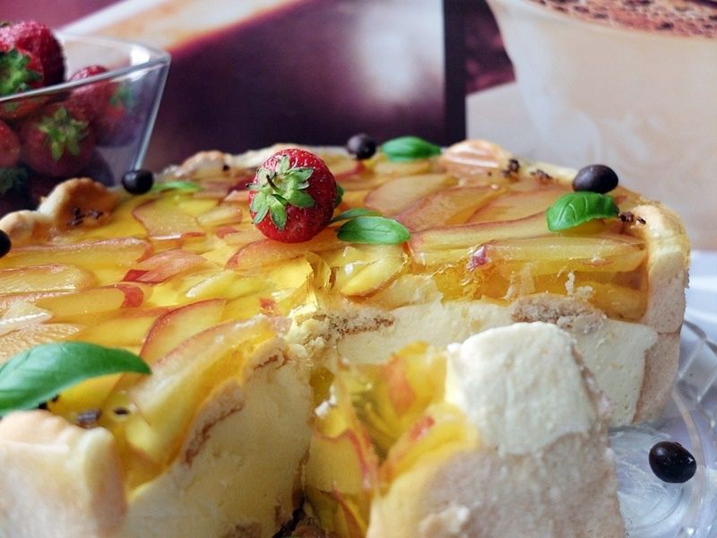 Ciasto brzoskwiniowe na zimno