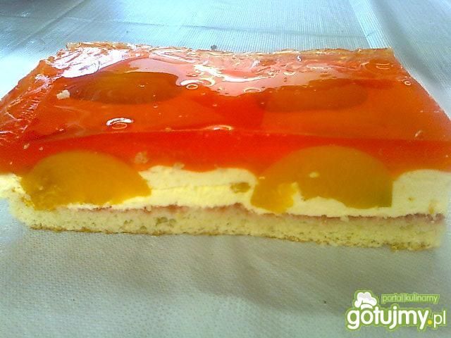 Ciasto brzoskwiniowe z galaretką Ciasto brzoskwiniowe z galaretką