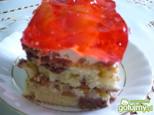 Ciasto brzoskwiniowe z orzechami Ciasto brzoskwiniowe z orzechami