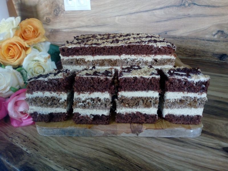 Ciasto cappuccino czekoladowo - orzechowe Ciasto cappuccino czekoladowo - orzechowe