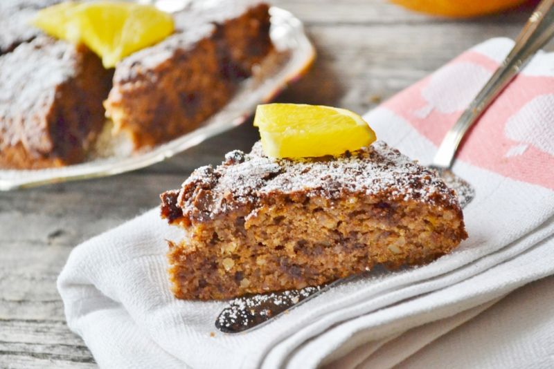 Ciasto czekoaldowe z dynią i migdałami