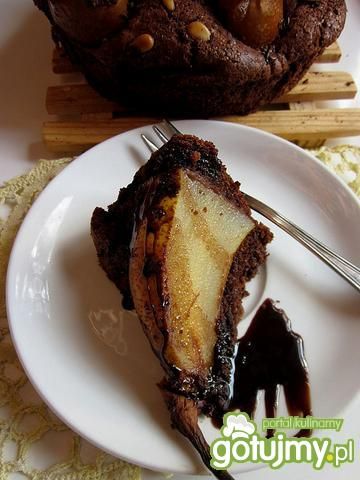 Ciasto czekoladowe z gruszkami 