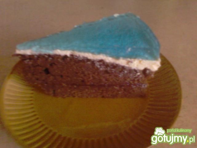 Ciasto czekoladowe z kremem i galaretką Ciasto czekoladowe z kremem i galaretką