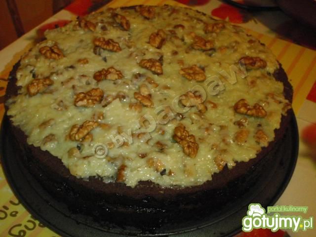 Ciasto czekoladowe z kremem orzechowym 
