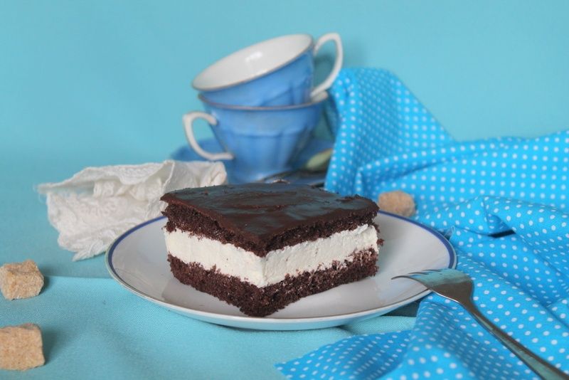 Ciasto czekoladowe z serową masą- bezglutenowe