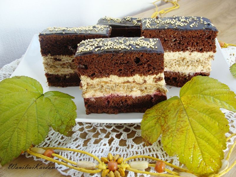 Ciasto czekoladowo-orzechowe z cappuccino Ciasto czekoladowo-orzechowe z cappuccino