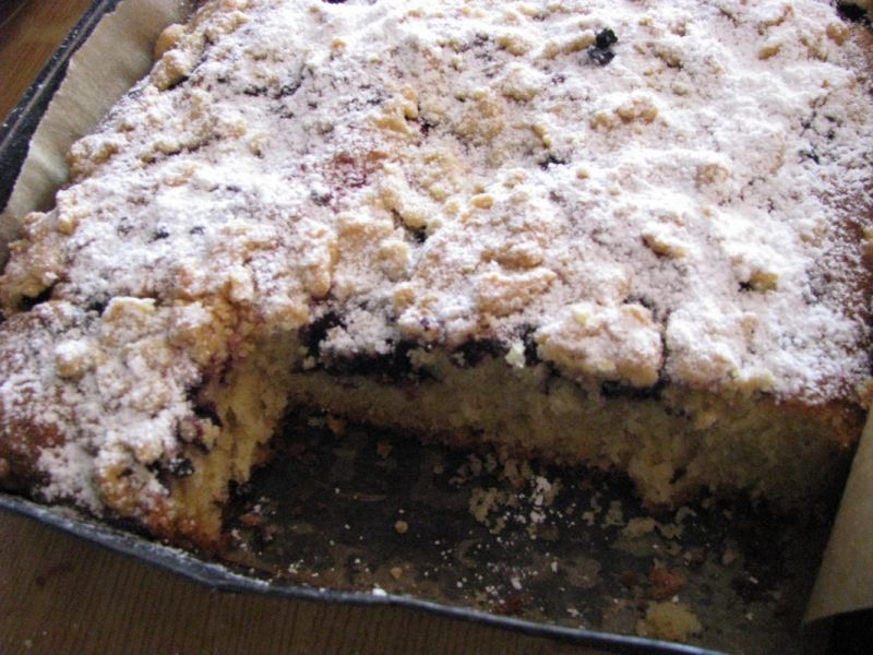 Ciasto drożdżowe z jagodami