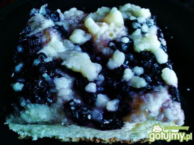 Ciasto drożdżowe z jagodami