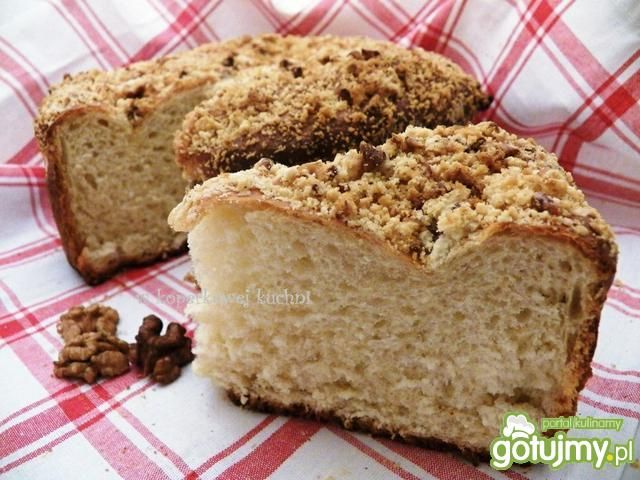 Ciasto drożdżowe z orzechową kurszonką Ciasto drożdżowe z orzechową kurszonką