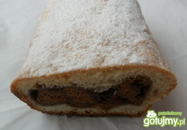 Ciasto drożdżowe z  piernikową wkładką