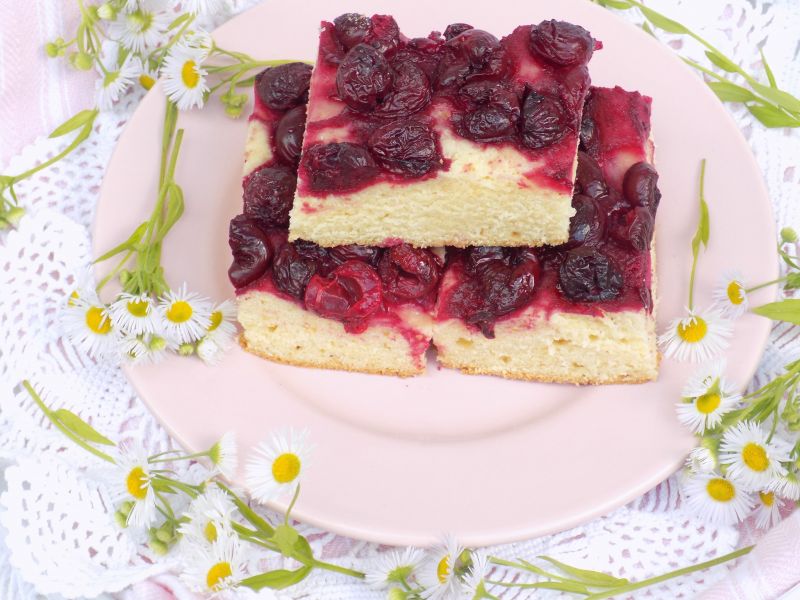 Ciasto drożdżowe z wiśniami Ciasto drożdżowe z wiśniami