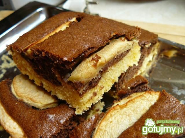 Ciasto duo z jabłkami.