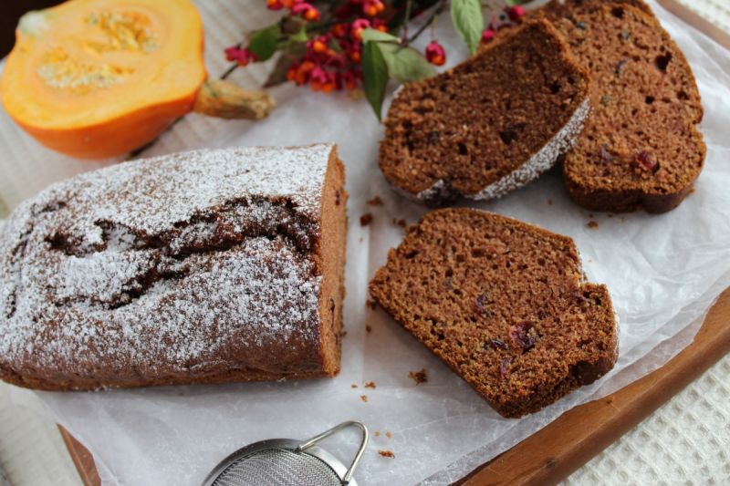 Ciasto dyniowe z żurawiną Ciasto dyniowe z żurawiną