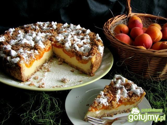 Ciasto graham z budyniem i morelami