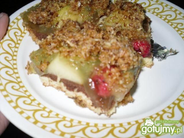 Ciasto jabłkowe z malinami Ciasto jabłkowe z malinami