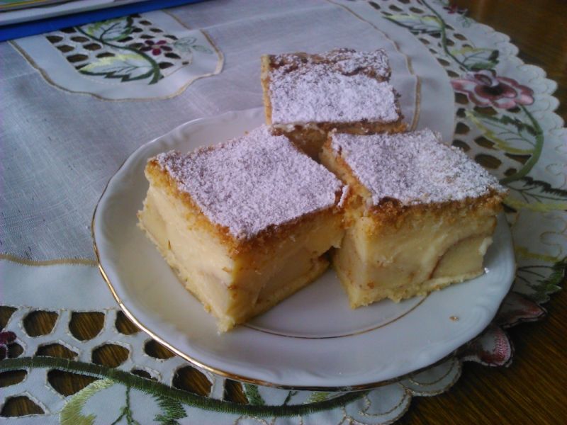 Ciasto jabłkowo budyniowe