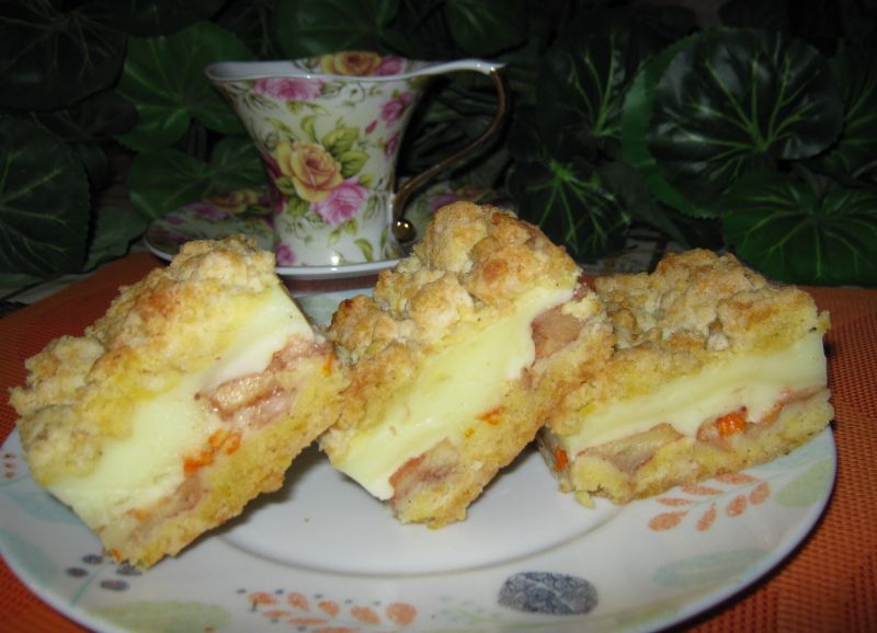 Ciasto jabłkowo budyniowe 