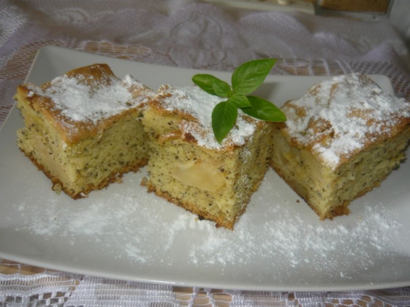 Ciasto jabłkowo makowe