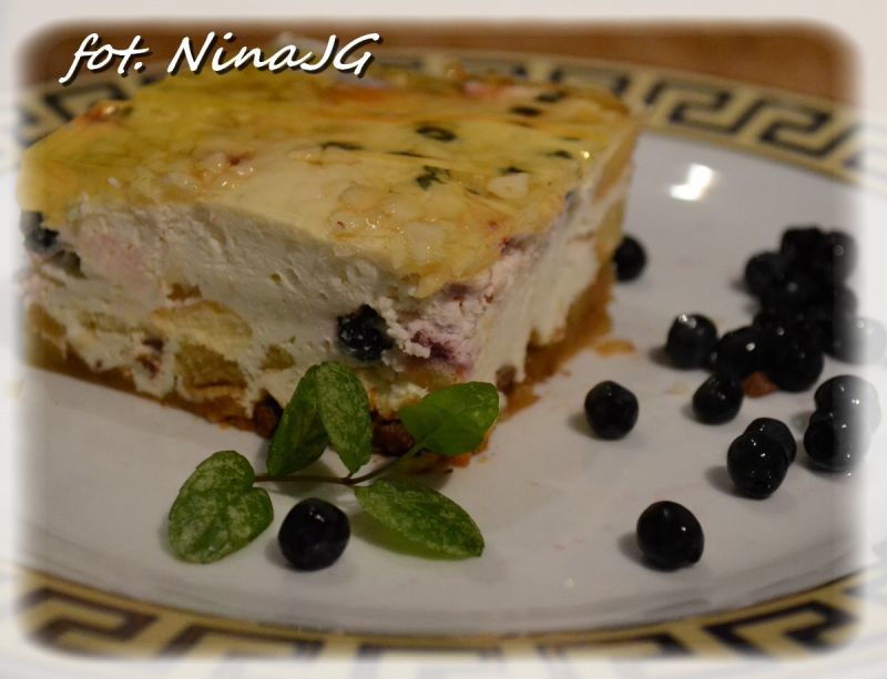 Ciasto jagodowe bez pieczenia Ciasto jagodowe bez pieczenia