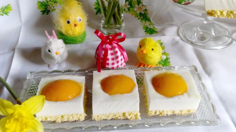 Ciasto jajko sadzone z szampańską nutą