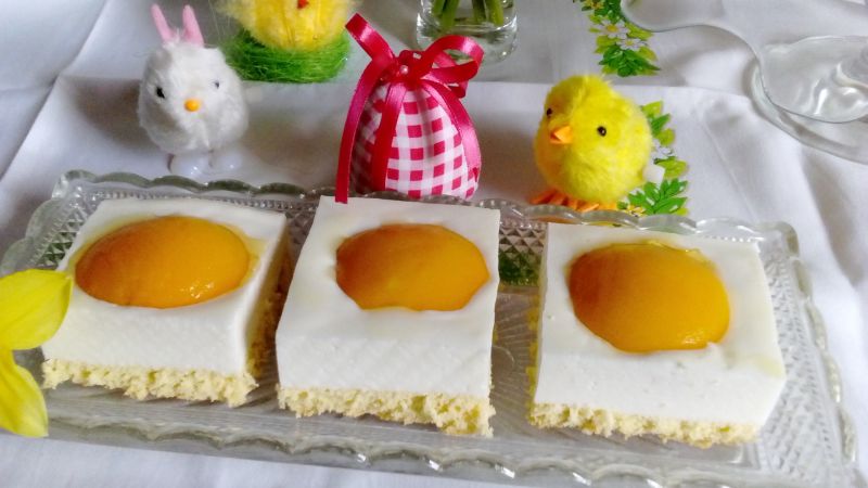 Ciasto jajko sadzone z szampańską nutą