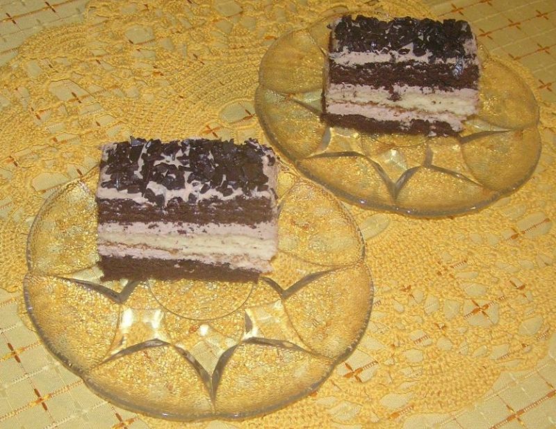 Ciasto kakaowe z masą Ciasto kakaowe z masą