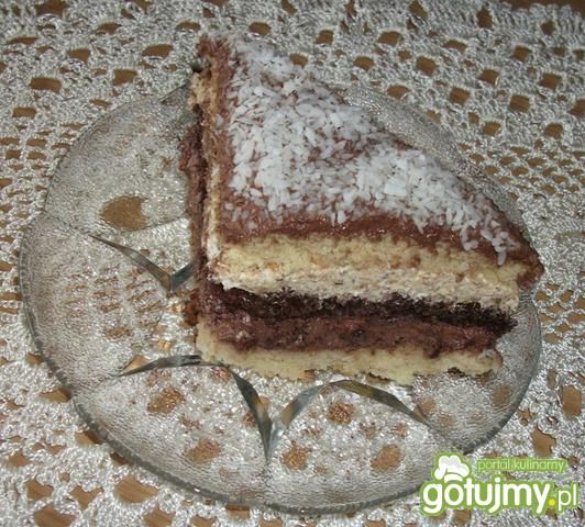 Ciasto kakaowo-orzechowe z czekoladą