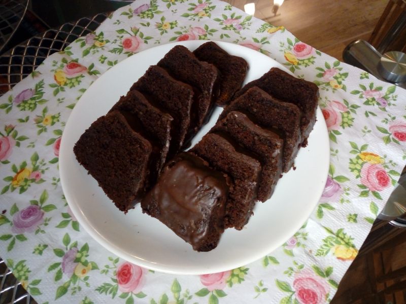 Ciasto kakaowo - orzechowo - dyniowe