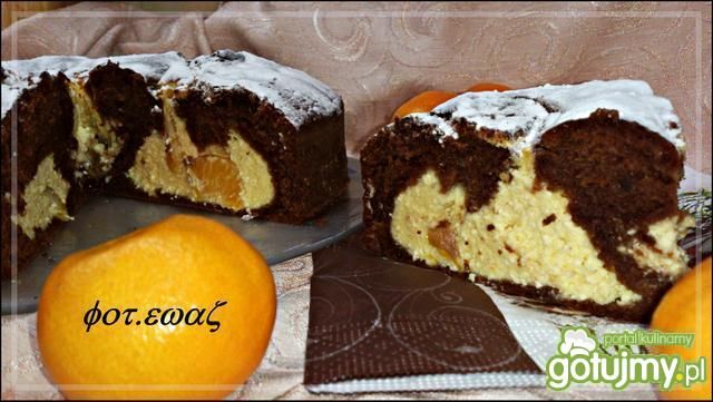 Ciasto kakaowo serowo mandarynkowe Ciasto kakaowo serowo mandarynkowe