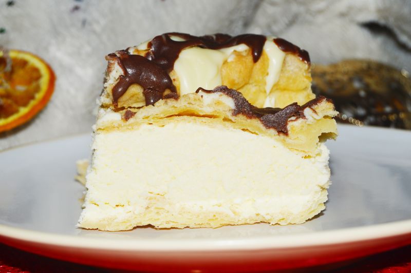 Ciasto karpatka z masą śmietankowo-budyniową Ciasto karpatka z masą śmietankowo-budyniową