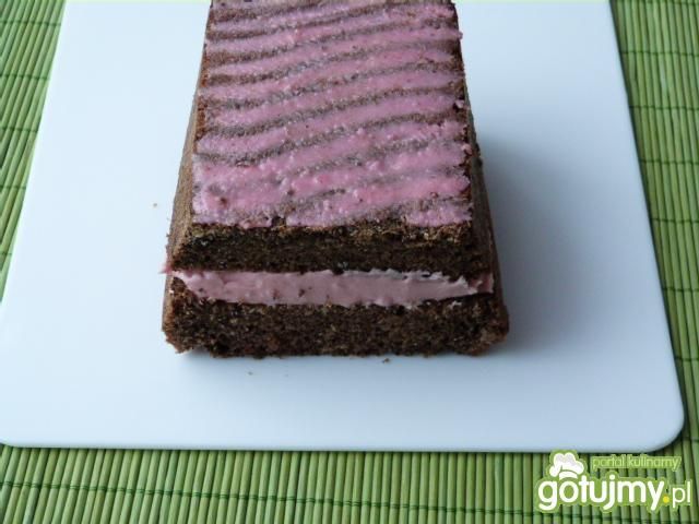 Ciasto kawowe z różową masą Ciasto kawowe z różową masą