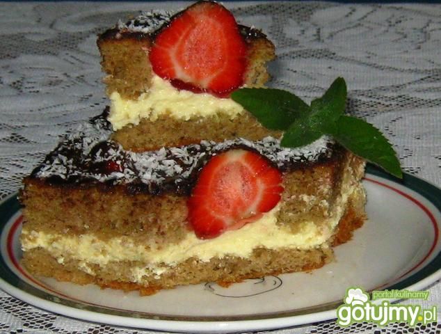Ciasto kawowe z truskawkami
