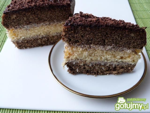 Ciasto kawowo-biszkoptowe z masą 