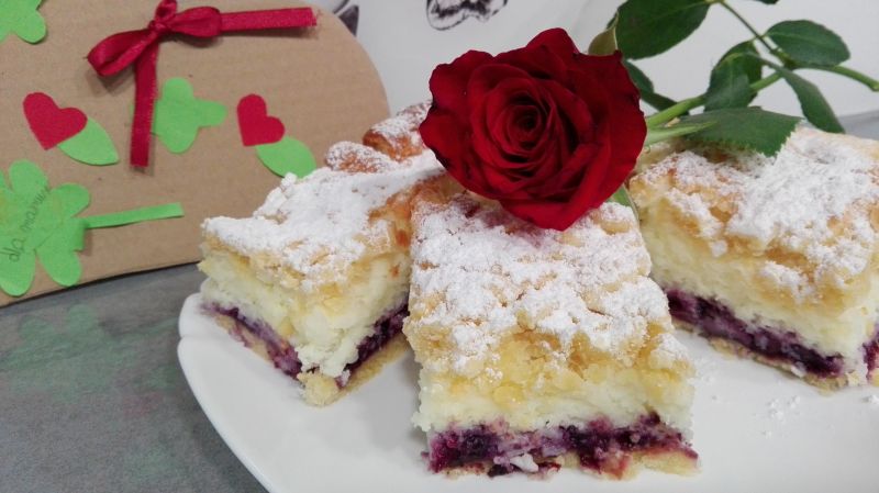 Ciasto kokosowo-jagodowe